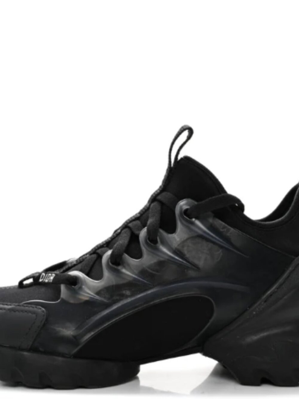 Christian Dior Neoprene Rubber Womens D-Connect Sneakers 36 Black - Picture 9 of 9